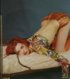 Sibyl Buck la joue crase sur un lit, Janvier 1996, Paris.  Bettina Rheims, Courtesy Galerie Jrme de Noirmont